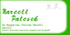 marcell palcsek business card